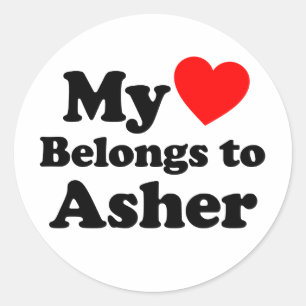 Adesivo Meu Coração Pertence a Asher