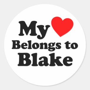 Adesivo Meu Coração Pertence a Blake