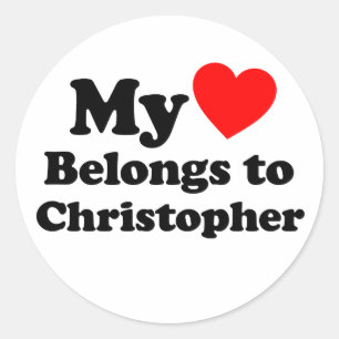 Adesivo Meu Coração Pertence a Christopher