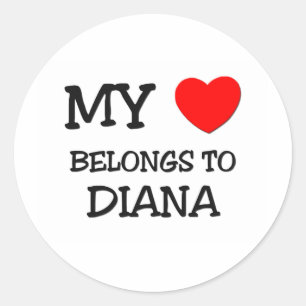 Adesivo Meu coração pertence a DIANA