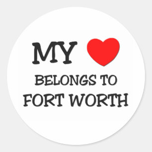 Adesivo Meu coração pertence a FORT WORTH