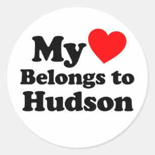 Adesivo Meu Coração Pertence a Hudson
