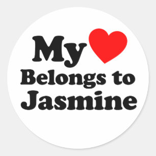 Adesivo Meu coração pertence a Jasmine