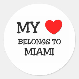 Adesivo Meu coração pertence a MIAMI