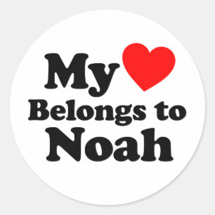 Adesivo Meu Coração Pertence a Noah