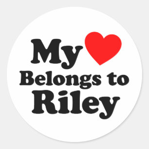 Adesivo Meu Coração Pertence a Riley