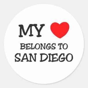 Adesivo Meu coração pertence a SAN DIEGO