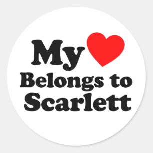 Adesivo Meu Coração Pertence a Scarlett