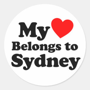 Adesivo Meu Coração Pertence a Sydney
