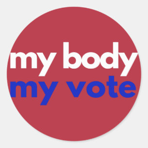Adesivo Meu Corpo Meu Voto