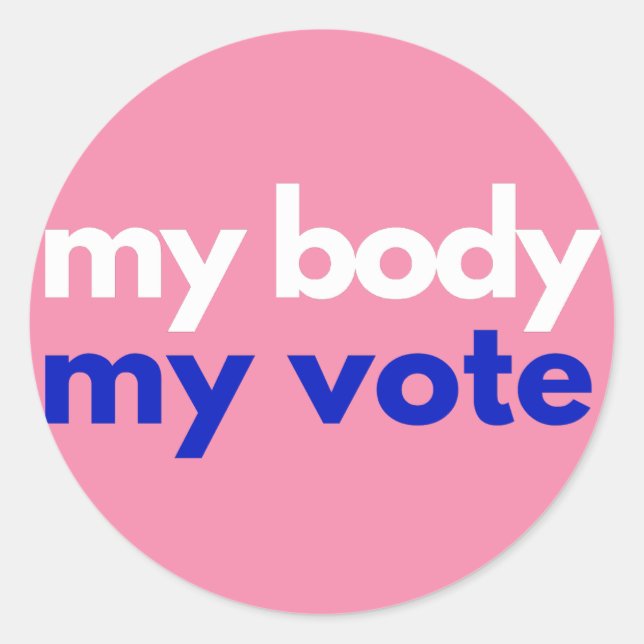 Adesivo Meu Corpo Meu Voto (Frente)