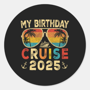 Adesivo Meu Cruise de Aniversário do Partido Cruise 2025, 