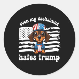 Adesivo Meu Dachshund Odeia Trump Dogs Kamala Harris Vote
