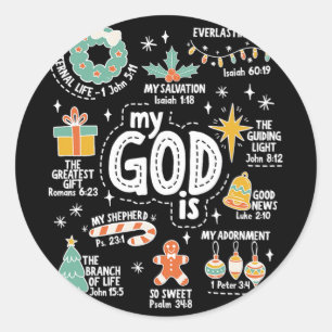 Adesivo Meu Deus É O Natal Jesus É A Razão Fé Chri
