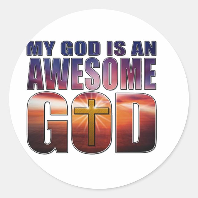 Adesivo Meu Deus é um Deus incrível (Frente)