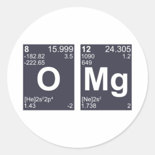 Adesivo Meu Deus Elementos de Mesa Periódicos