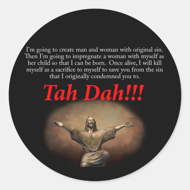 Adesivo Meu Deus. Tah Dah!! (Frente)