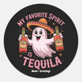 Adesivo Meu Espírito Favorito É Tequila Bebendo no Hallowe