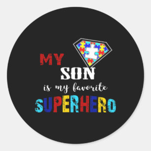 Adesivo Meu Filho É Meu Super Herói Favorito Autismo Consc