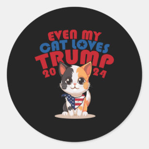 Adesivo Meu Gato ama Trump 2024 2