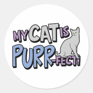 Adesivo Meu gato é purr-fect