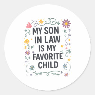 Adesivo Meu Genro É Meu Filho Favorito Piada Família Mae