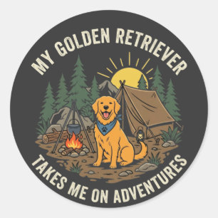 Adesivo Meu Golden Retriever Me Leva Em Aventuras