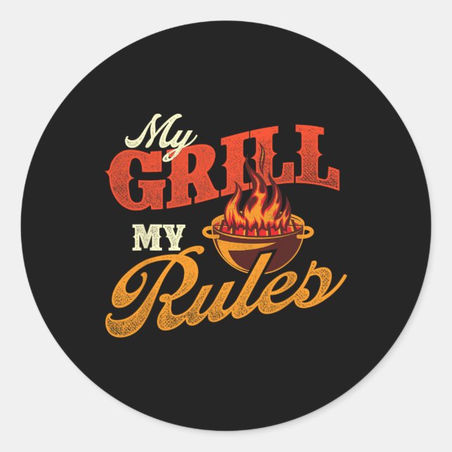 Adesivo Meu Grill Minhas Regras - Pitmaster Byrbecue Grili (Frente)