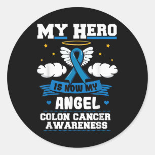 Adesivo Meu Herói Agora É Meu Cancer Angel Colon Blue Bowe