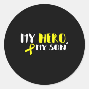 Adesivo Meu Herói Meu Filho - Dourada Fita Cancer De Infân