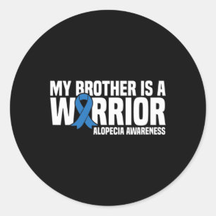 Adesivo Meu irmão é um guerreiro Blue Ribbon Alopecia