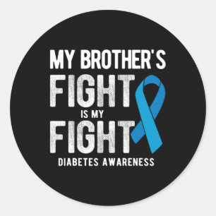 Adesivo Meu Irmão luta minha consciência contra a diabetes