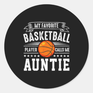 Adesivo Meu jogador de basquete favorito me chama de tia