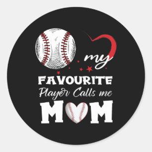 Adesivo Meu jogador de beisebol favorito me chama de mãe