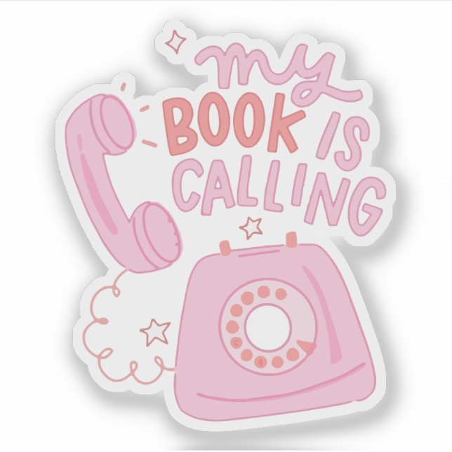 Adesivo Meu livro está chamando  (Frente)