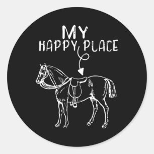 Adesivo Meu Lugar Feliz Pôr Cavalo Passando Cavalo Equador