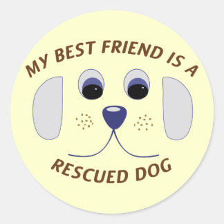 Adesivo Meu melhor amigo é um cão resgatado