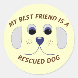 Adesivo Meu melhor amigo é um cão salvado