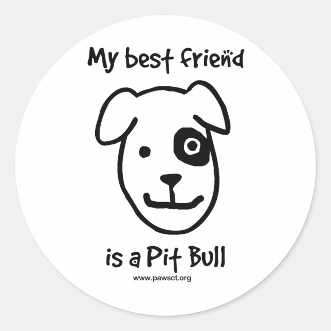 Adesivo Meu melhor amigo é um pit bull (Frente)