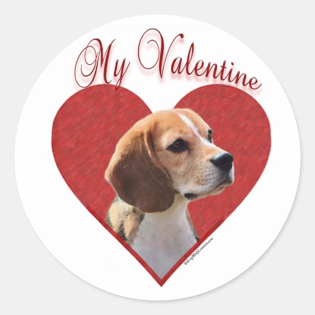 Adesivo Meu Namorados de Beagle (Frente)