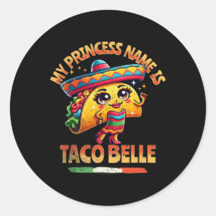 Adesivo Meu Nome De Princesa É Taco Belle - Comida Engraça