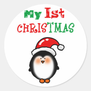 Adesivo Meu ø Natal (pinguim do papai noel do bebê)
