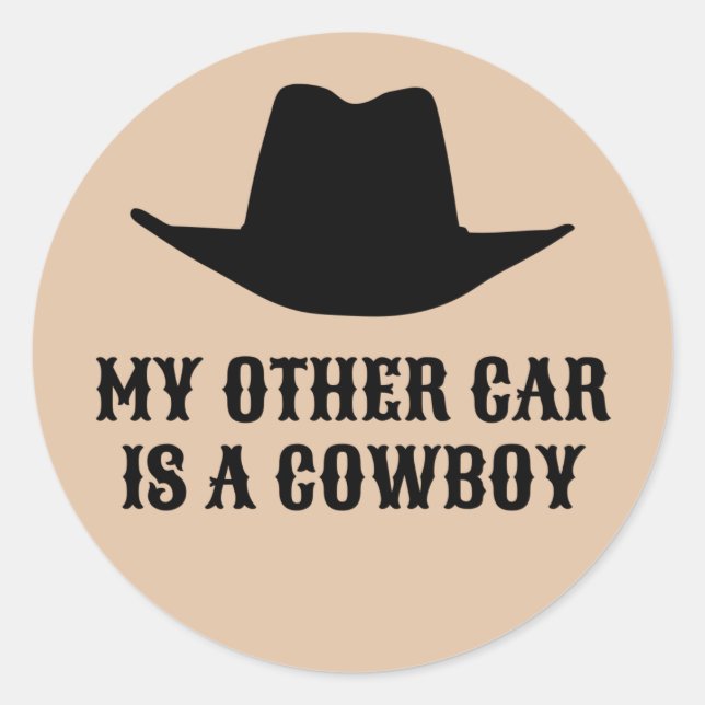 Adesivo Meu outro carro é um cowboy (Frente)