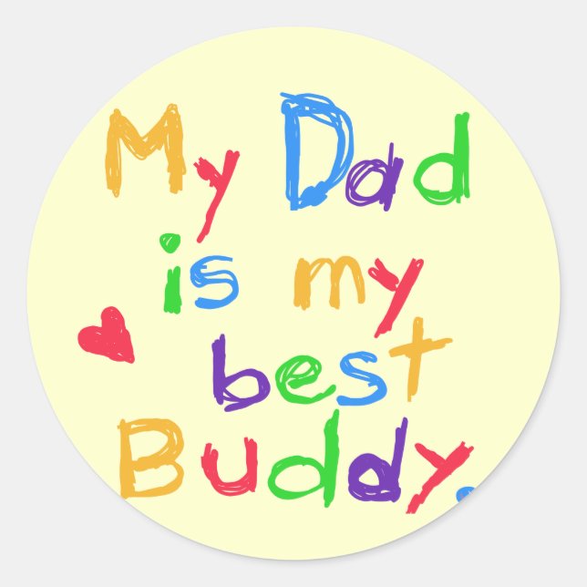 Adesivo Meu Pai Minhas melhores camisetas e presentes (Frente)