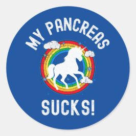 Adesivo Meu Pâncreas Cheira a Diabetes Unicórica