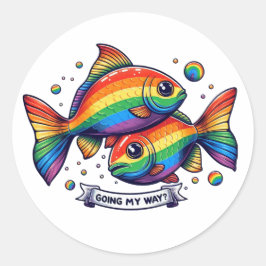 Adesivo Meu peixe gay indo meu caminho