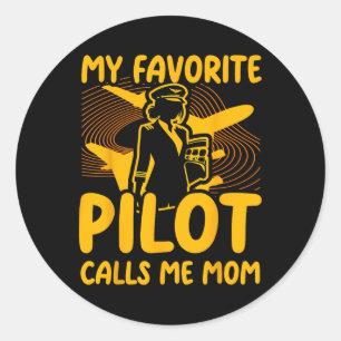 Adesivo Meu Piloto Favorito Me Chama de Mãe Mulher Piloto