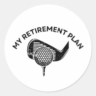 Adesivo Meu Plano de Reforma Dons de Golfe Engraçados