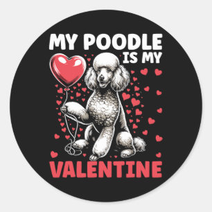 Adesivo Meu Poodle é meu namorado Dia dos Namorados Propri