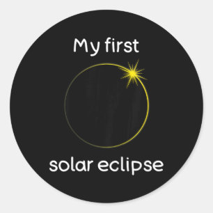 Adesivo Meu Primeiro Eclipse Solar Camisa Garotas 2024 Sol
